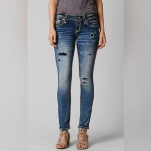 Rock Revival Dalia Blue Distressed Skinny Jeans